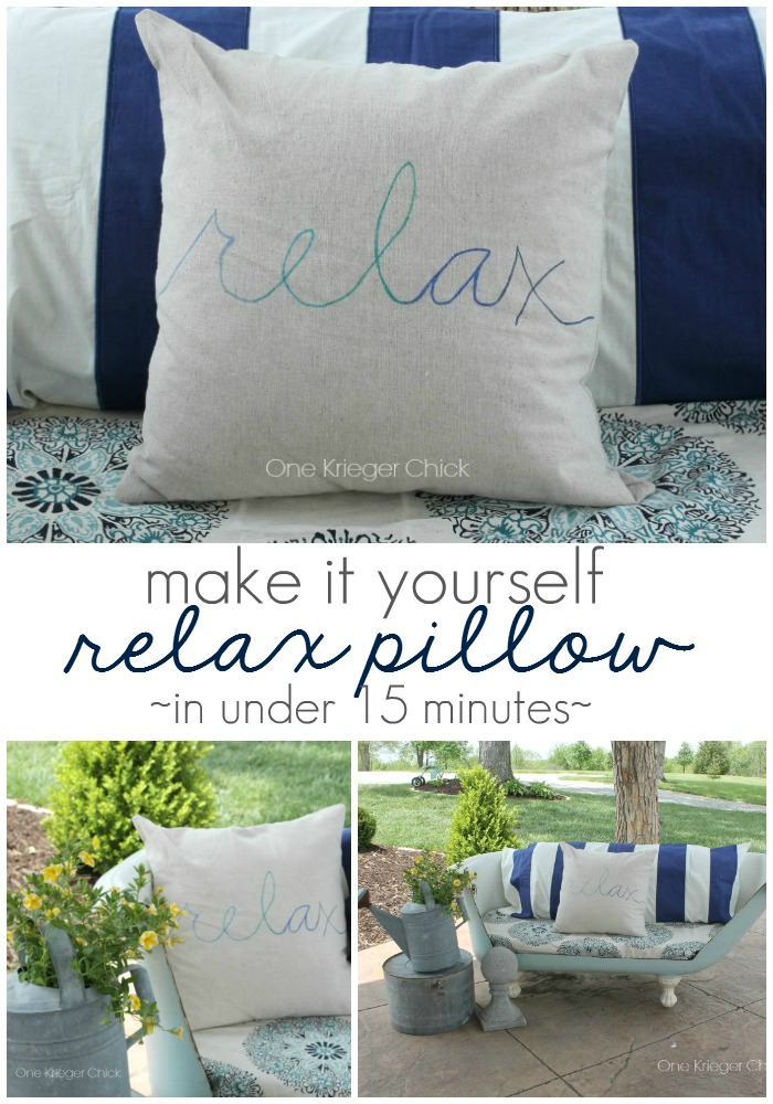 Make-it-Yourself-RELAX-pillow I OneKriegerChick