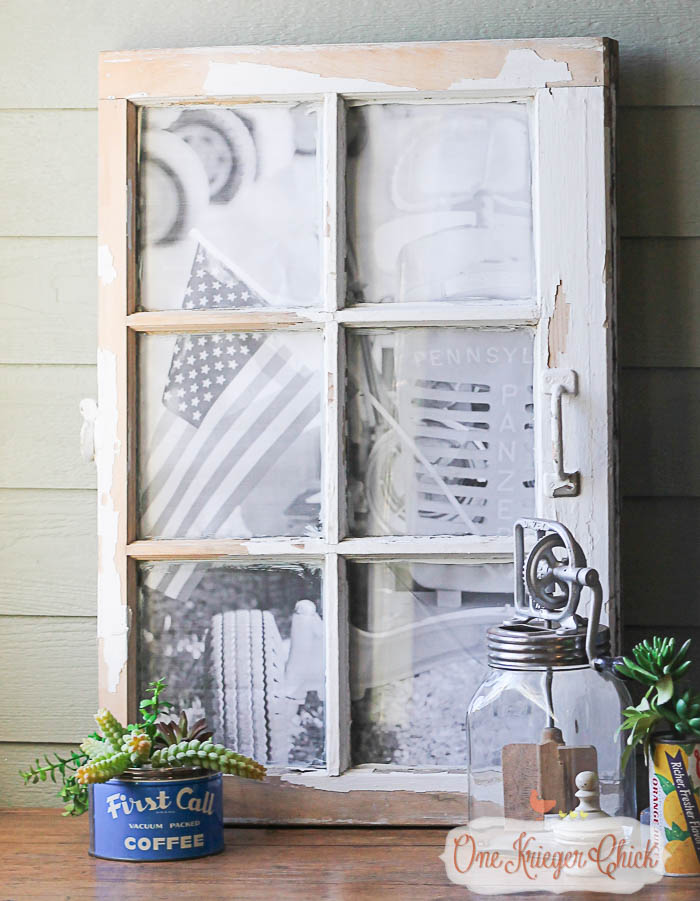 Easy and Inexpensive Art in a Window Frame 21- OneKriegerChick.com